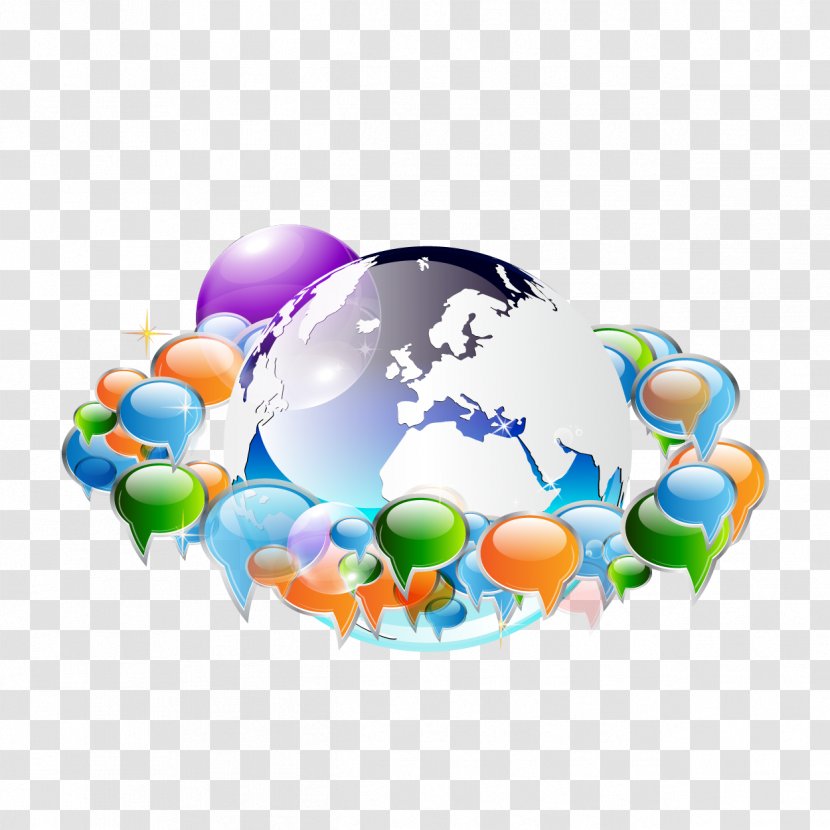 Concept Symbol Icon - Globe - Vector Colored Clouds Earth Transparent PNG