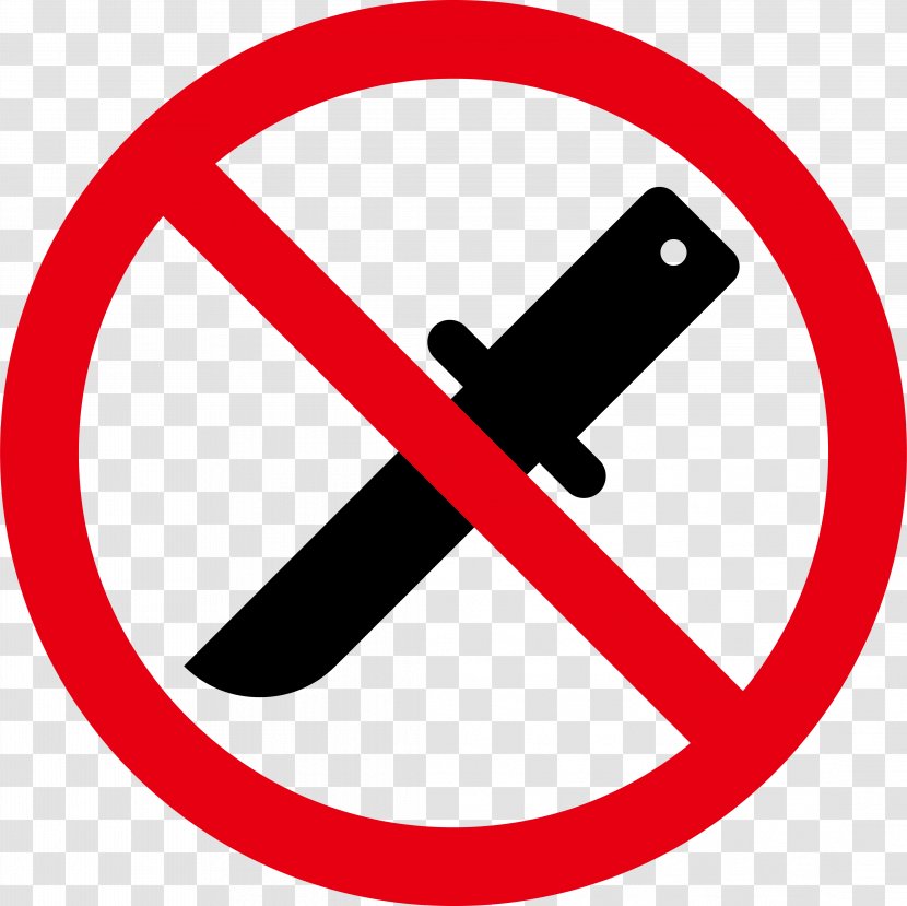 Download Clip Art - Area - Knives Are Prohibited Transparent PNG