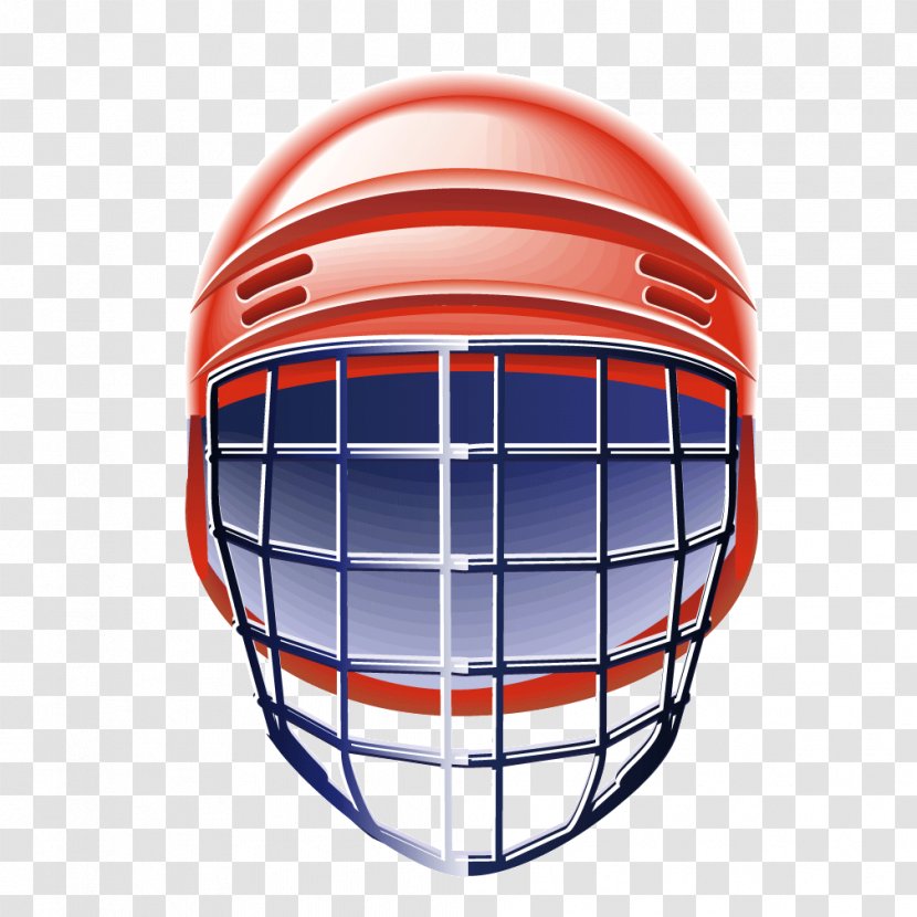 Football Helmet Lacrosse Clip Art - Ice Hockey - Red Hat Texture Transparent PNG