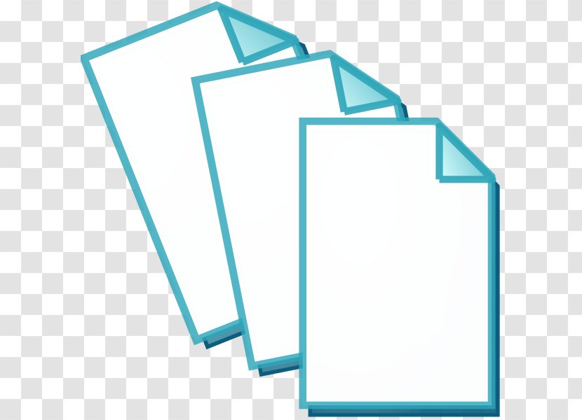 Paper Document - Blue - Writing Transparent PNG