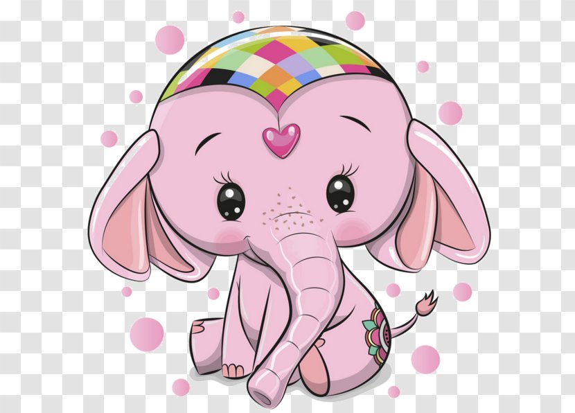 Elephant - Pink - Animation Puppy Love Transparent PNG