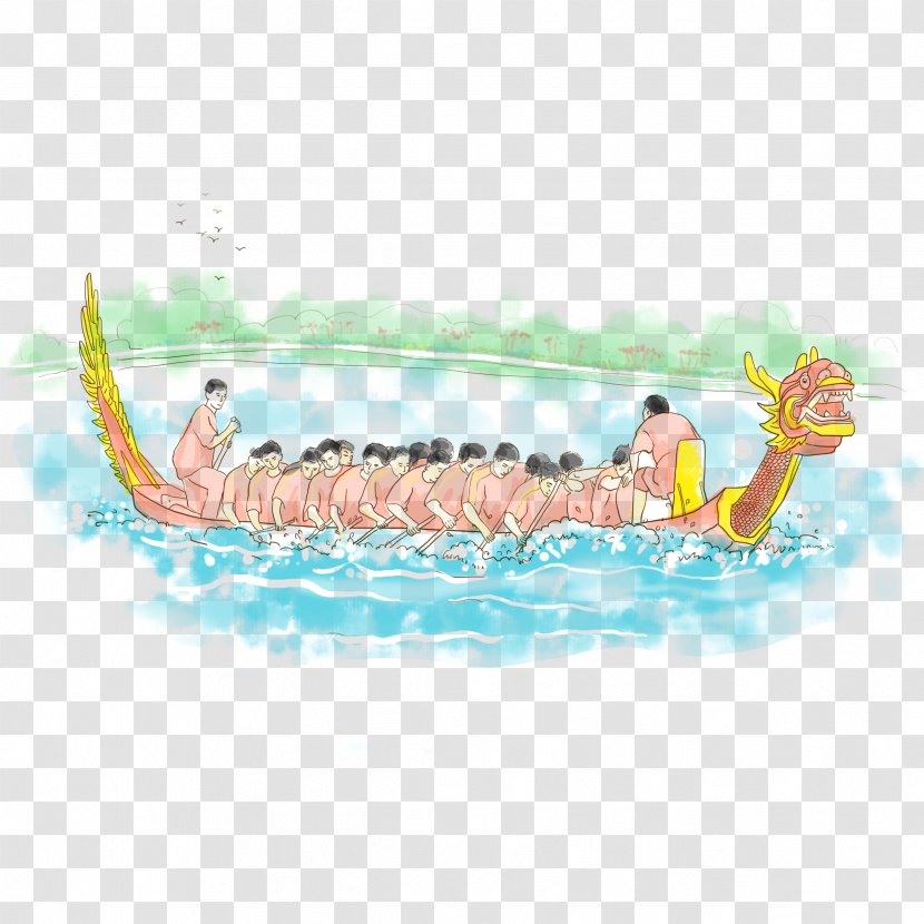 Bateau-dragon Illustration - Boating - Dragon Boat Festival Hand Drawing Transparent PNG