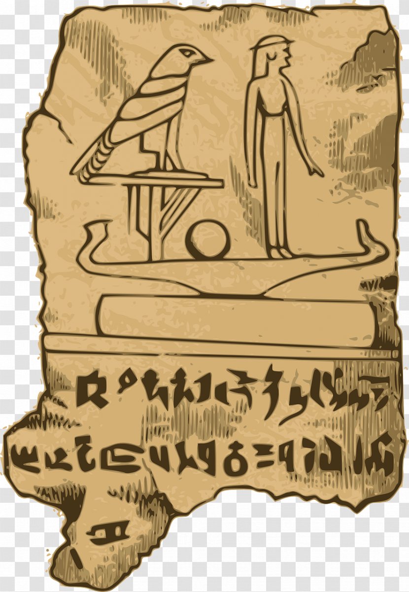 Egyptian Pyramids Rosetta Stone Ancient Egypt Clip Art - Hieroglyphs Transparent PNG