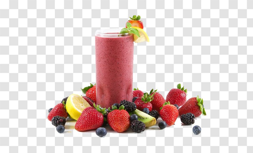 Smoothie Milkshake Juice Health Shake Fruit - Food - Strawberries With Strawberry Transparent PNG