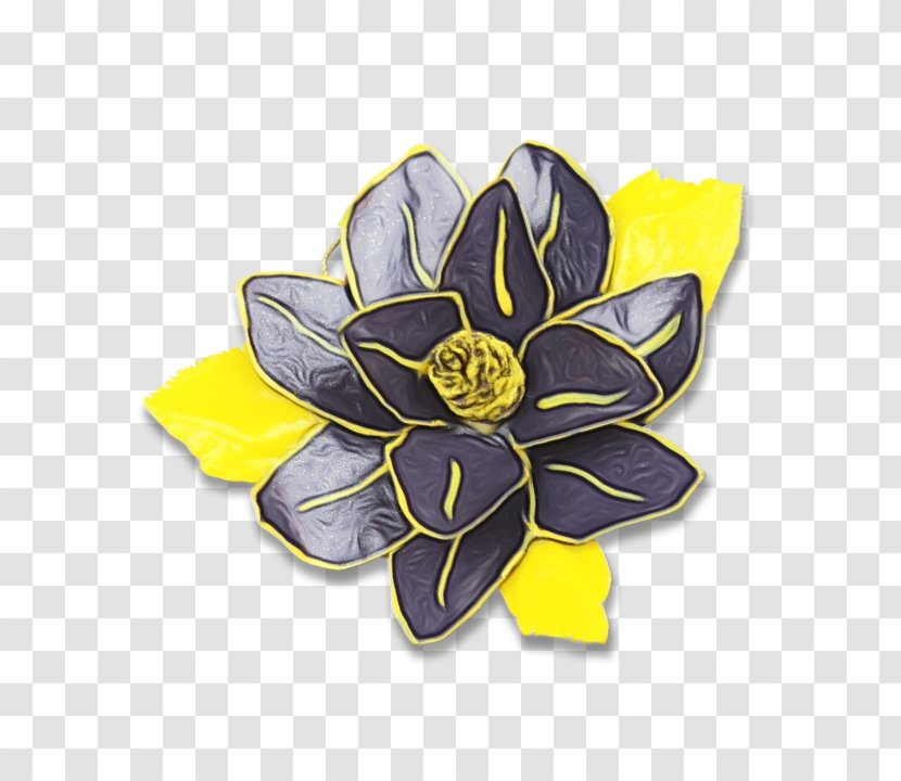 Yellow Flower Petal Plant Brooch - Wildflower Magnolia Transparent PNG