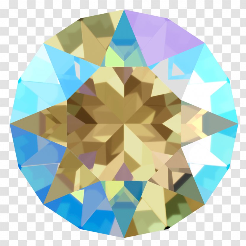 Swarovski AG Cabochon 1088 Xilion Round Stones Crystal Topaz - Symmetry - Diamond Transparent PNG