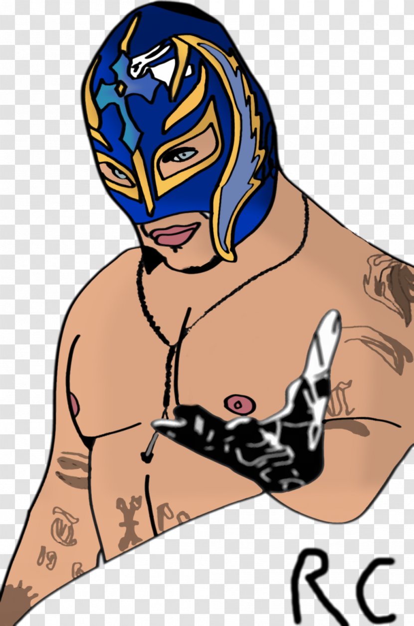Professional Wrestler Drawing Cartoon Wrestling Mask Pin - Frame - Rey Mysterio Transparent PNG