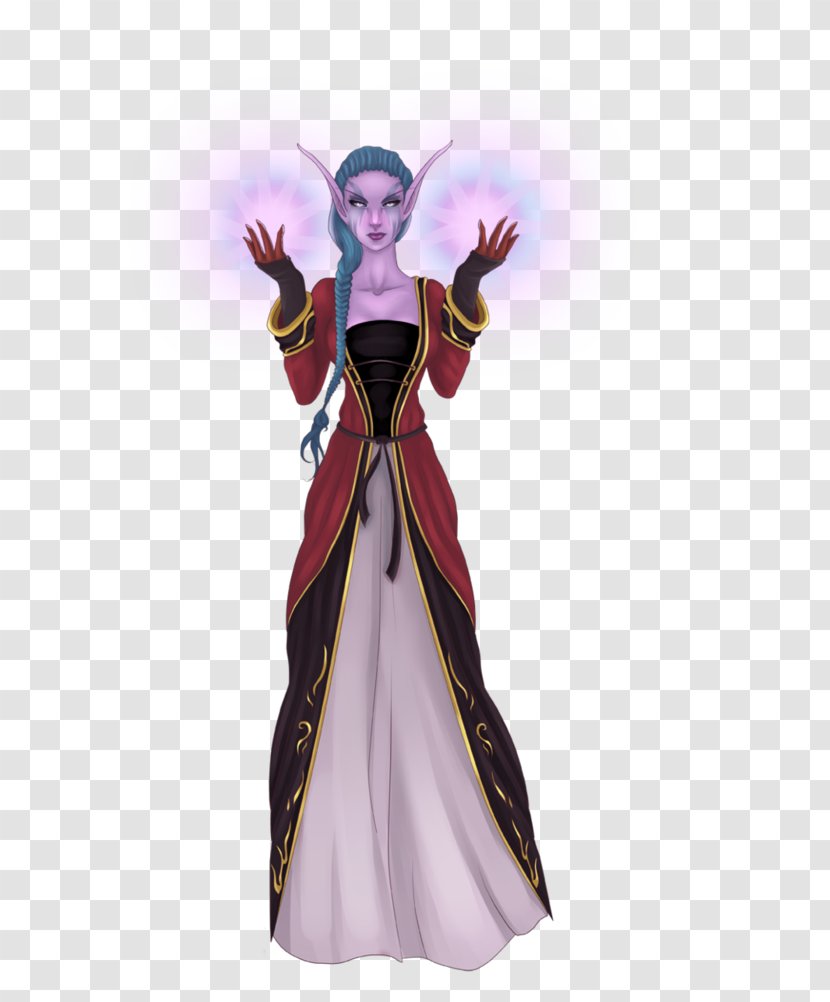 World Of Warcraft Night Elf Tyrande Whisperwind Maeglin - Purple Transparent PNG