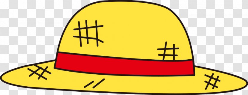 Monkey D. Luffy Hat Yellow Clip Art - Chapxe9u De Palha Transparent PNG