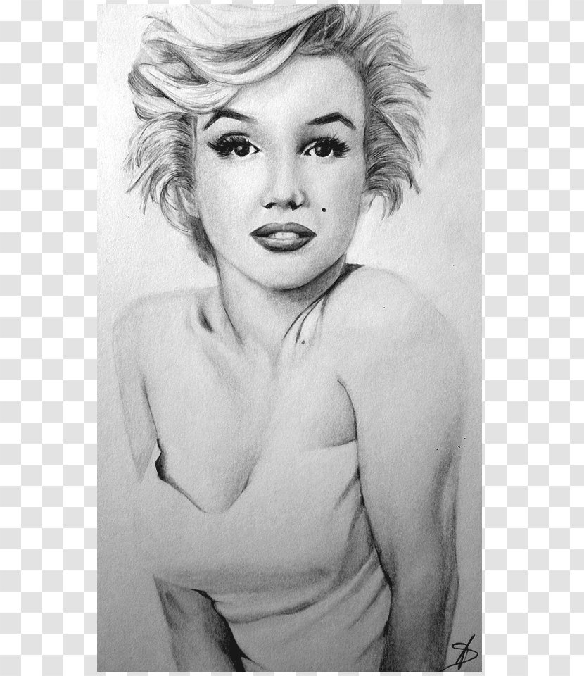 Marilyn Monroe Drawing Portrait Pencil Sketch - Flower Transparent PNG