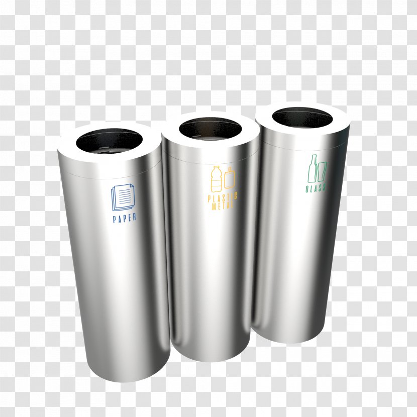 Recycling Bin Stainless Steel Rubbish Bins & Waste Paper Baskets - Metal Powder English Transparent PNG