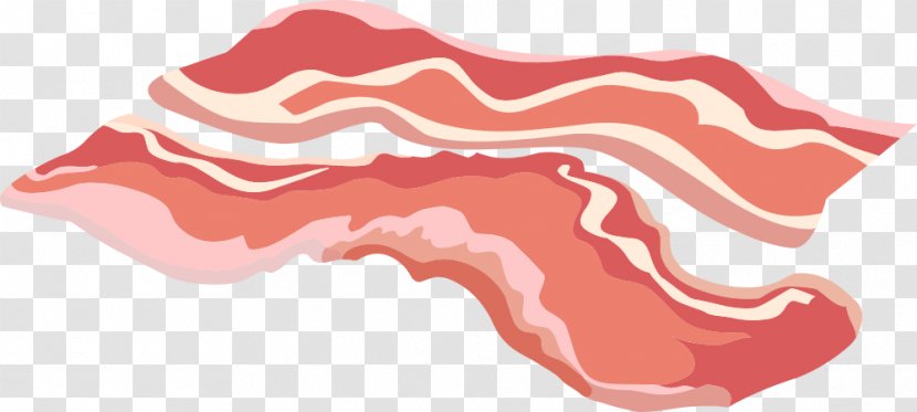 Bacon And Eggs Breakfast Clip Art Openclipart - Red - Sliced Transparent PNG