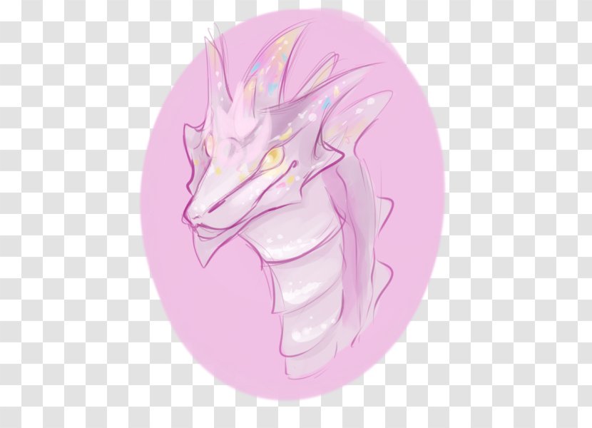Dragon Drawing Nose Pink M Transparent PNG