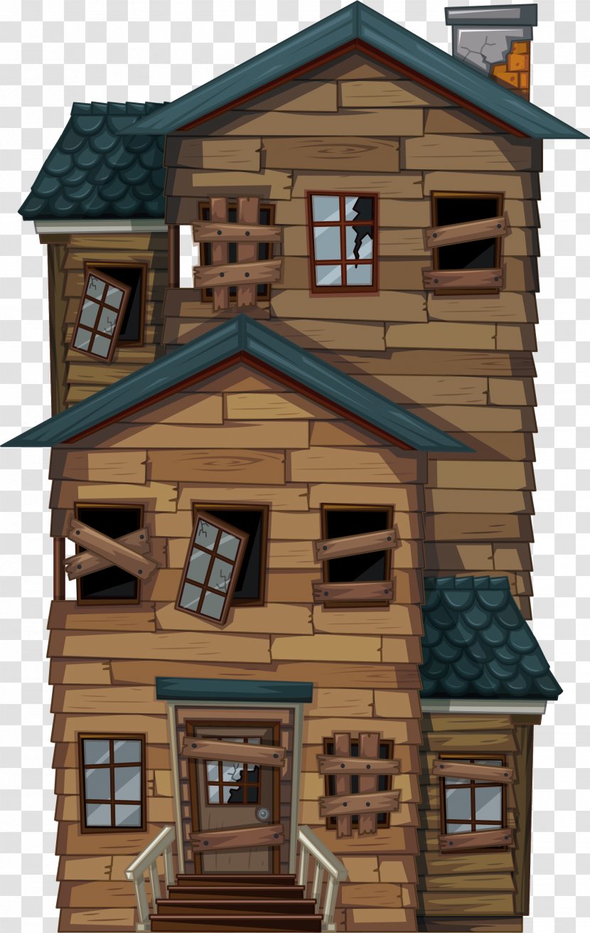 Facade House Royalty-free Illustration - Hut - A Decrepit Log Cabin Transparent PNG
