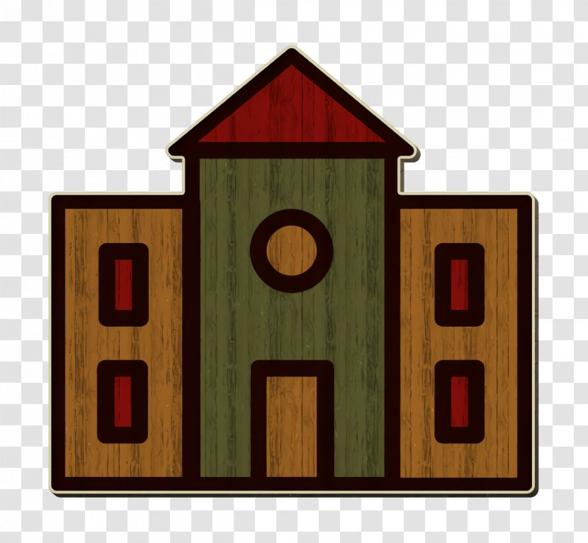 School Building Cartoon - Icon - Rectangle University Transparent PNG