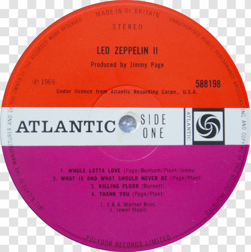 Killing Floor Led Zeppelin II The Lemon Song Compact Disc - Orange - Logo Transparent PNG