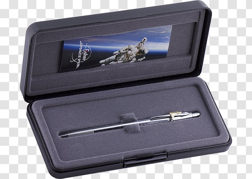 Fisher Space Pen Bullet Apollo 7 Ballpoint - Box - Chromium Plated Transparent PNG
