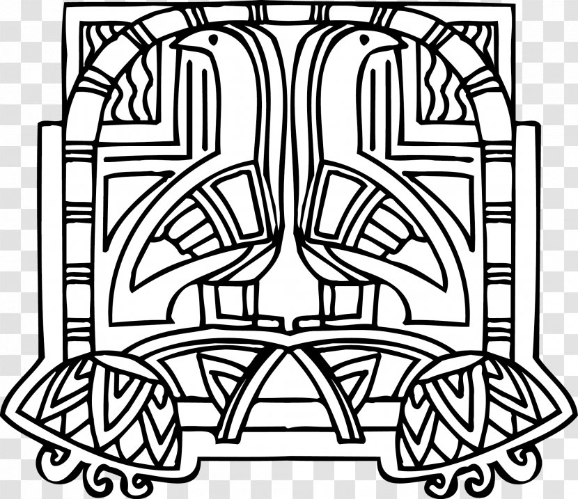 Visual Arts Ornament Clip Art - Black And White - Vector Decorative Waterfowl Egypt Transparent PNG