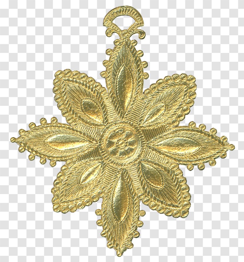 Dresden Art Ornament Metal Brass - Gold - Foil Paper Transparent PNG