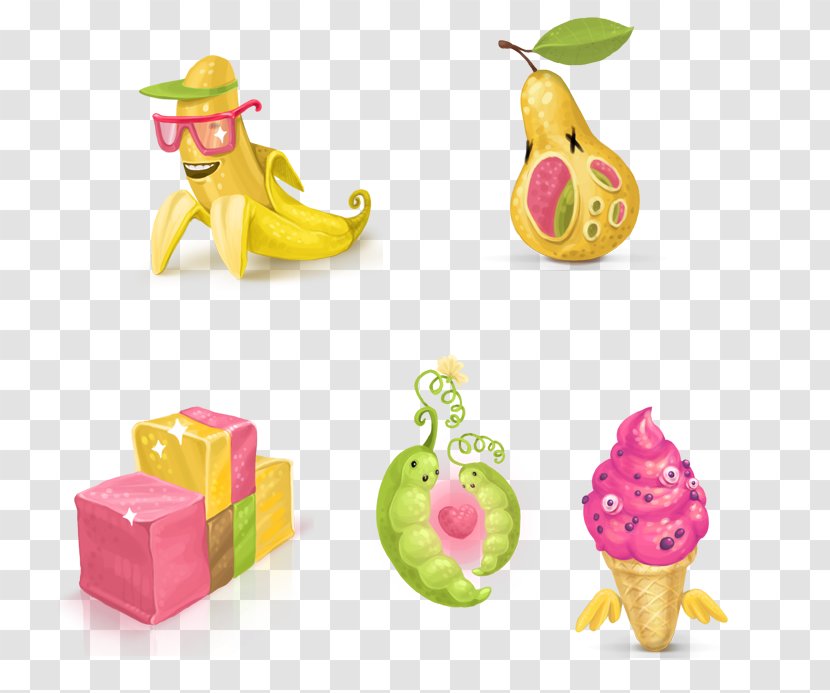 Apple Icon Image Format Pixel - Ico - Cute Cartoon Pear Fruit Banana Ice Cream Transparent PNG
