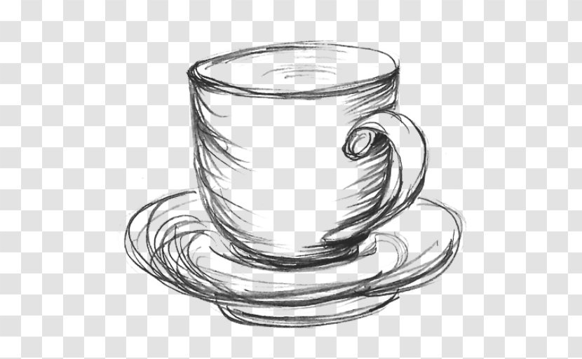 Coffee Cup Teacup Drawing - Saucer - Tea Transparent PNG