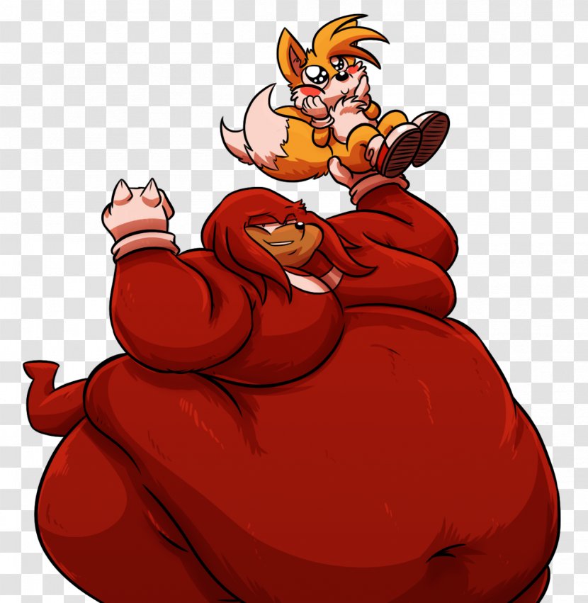 Knuckles The Echidna Sonic & Tails Chaos Fat - Cartoon - And Contrast Transparent PNG