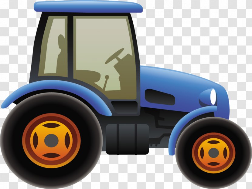 Car Tractor Vehicle - Drawing Transparent PNG