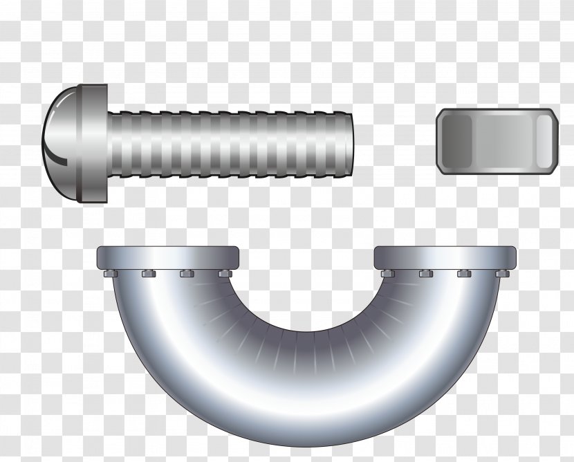 Nut Screw Drawing - Vector Transparent PNG
