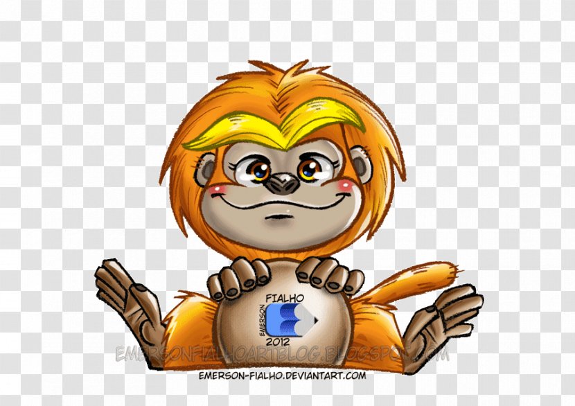 Golden Lion Tamarin Cartoon Drawing Monkey Transparent PNG