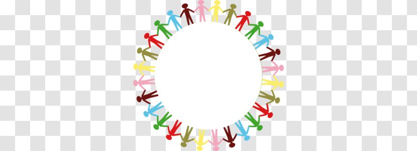 Holding Hands Stick Figure Clip Art - Area - Group Circle Cliparts Transparent PNG