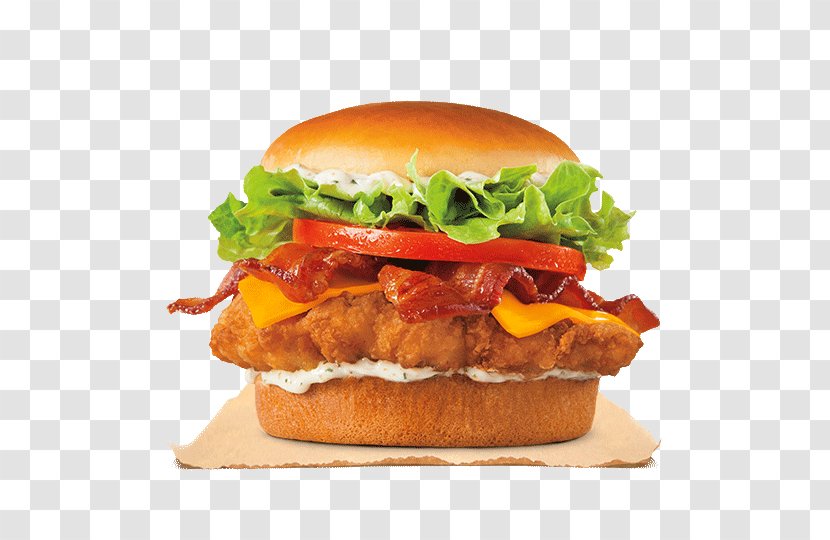 Whopper Chicken Sandwich Bacon TenderCrisp Hamburger - Burger King - Crispy Transparent PNG