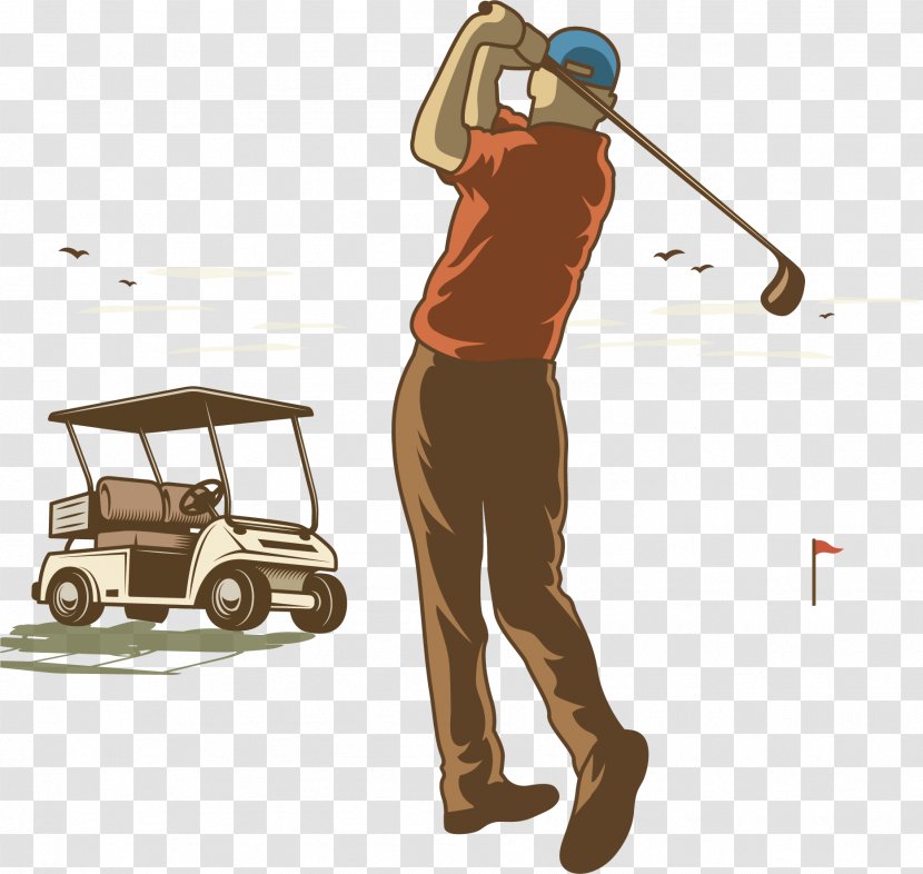 Golfer Drawing - Golf - Player Vector Transparent PNG