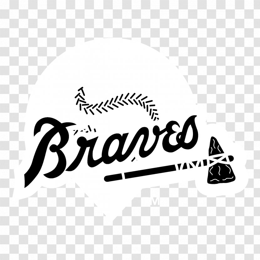 Logo Black And White Brand Atlanta Braves Transparent PNG