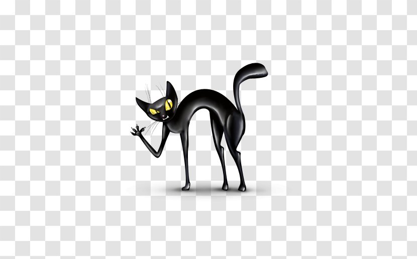 Cat Halloween Clip Art - Carnivoran - Cartoon Black Transparent PNG