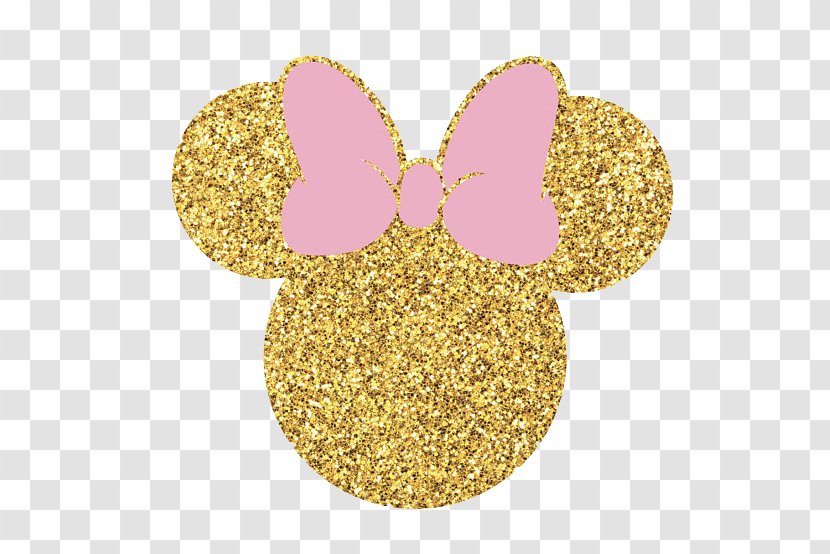 Minnie Mouse Sticker Glitter Birthday - Milshake Transparent PNG