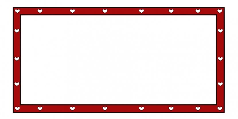 Borders And Frames Valentine's Day Heart Clip Art - Love - Burgundy Banner Cliparts Transparent PNG