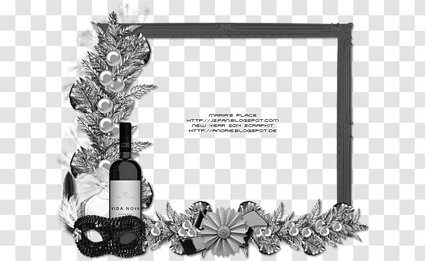 Monochrome Photography Picture Frames Font - New Year Border Transparent PNG