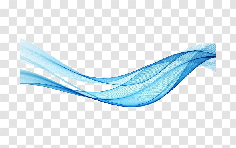 Line Wave - Electric Blue Transparent PNG