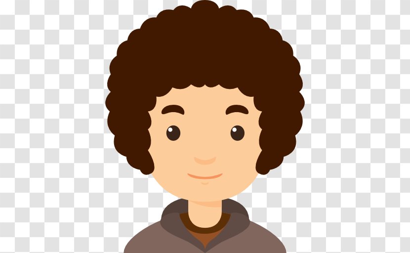 Cartoon Hair Boy - Silhouette - Curly Transparent PNG