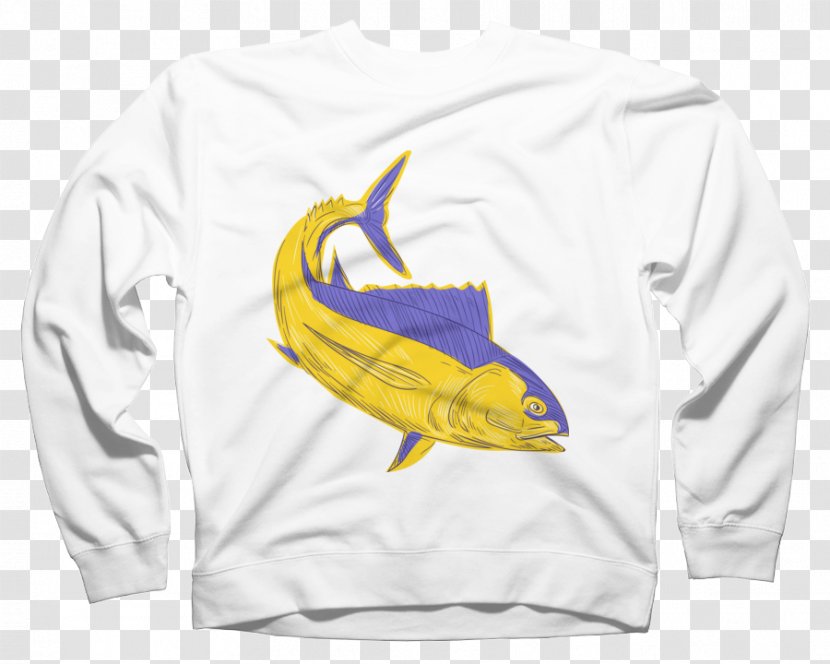 Albacore Yellowfin Tuna T-shirt Drawing - Long Sleeved T Shirt Transparent PNG