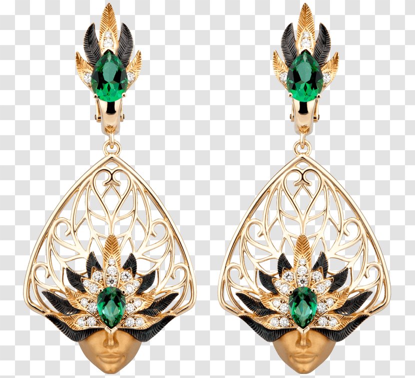Emerald Earring Artistic Jewellery Diamond Transparent PNG