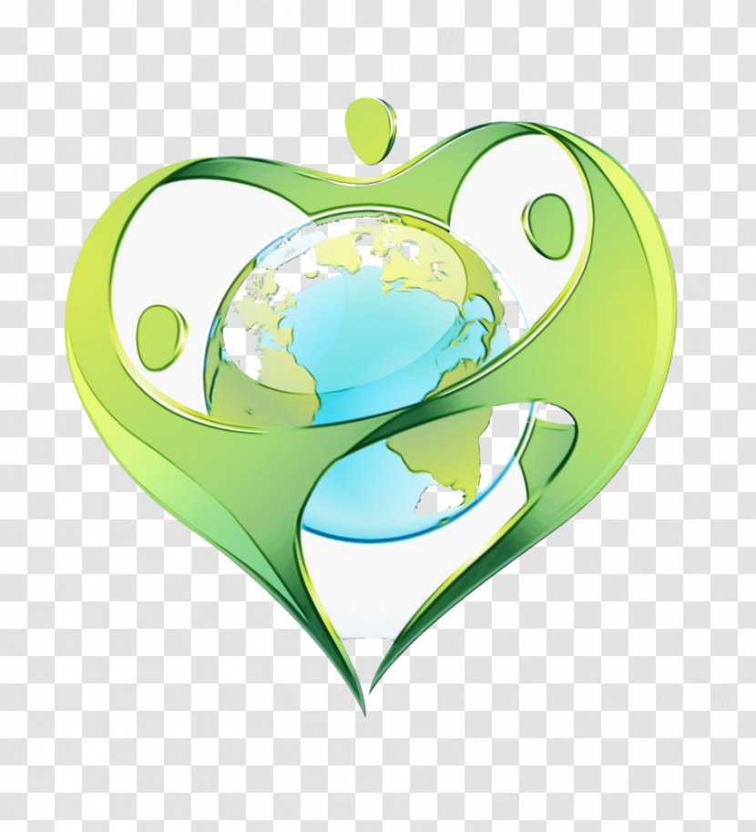 Green Heart Logo Earth Plant - Love - Symbol Transparent PNG