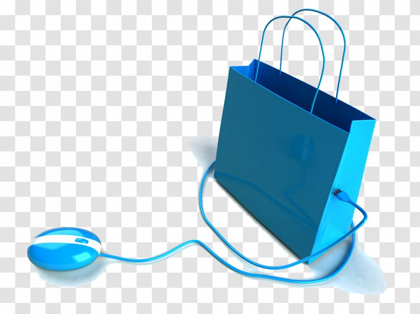 Online Shopping E-commerce Bag Purchasing - Cart - Blue Transparent PNG