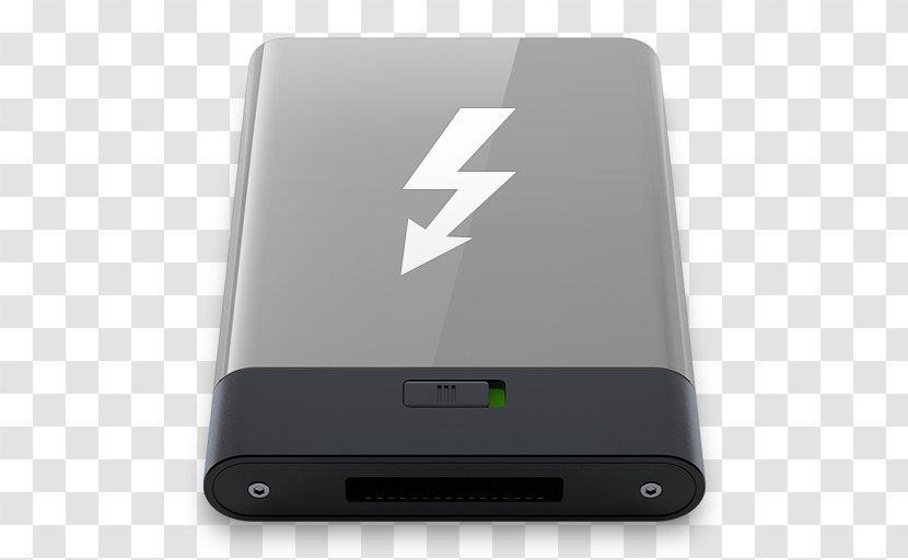 Electronic Device Gadget Multimedia Electronics Accessory - Data Storage - Grey Thunderbolt W Transparent PNG