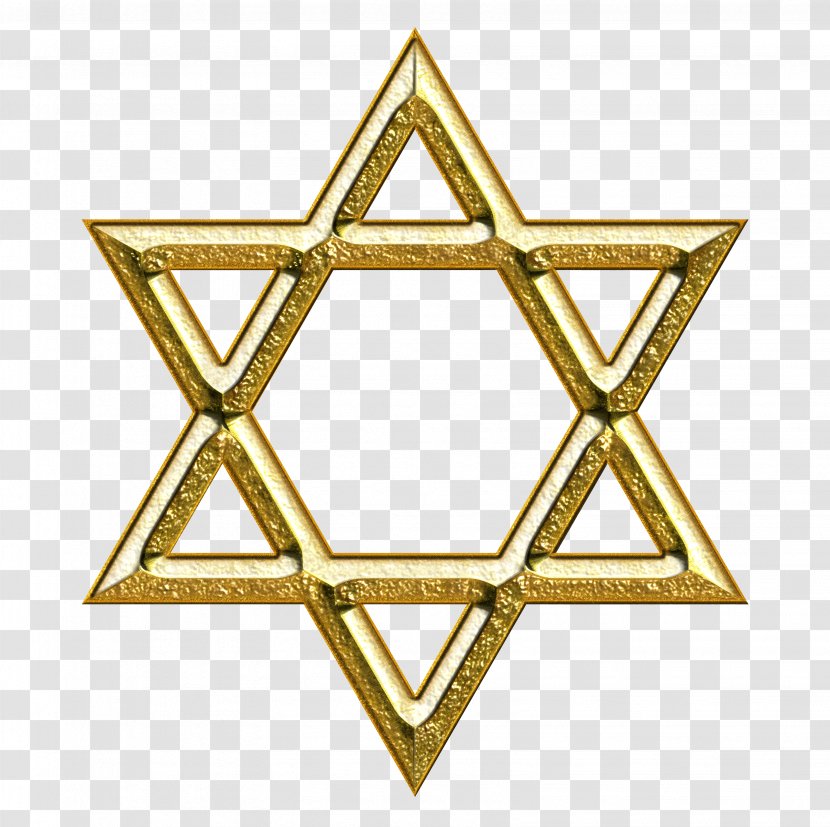 Star Of David Judaism Gold Symbol Illustration Transparent PNG