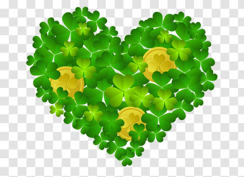 Saint Patrick's Day Ireland Shamrock Wallpaper - Patrick - St Patricks Heart With Coins PNG Clipart Transparent PNG