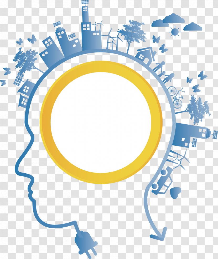 Environmentally Friendly Natural Environment Sustainability Business - Environmental Protection - City Silhouette Creative Brain Transparent PNG