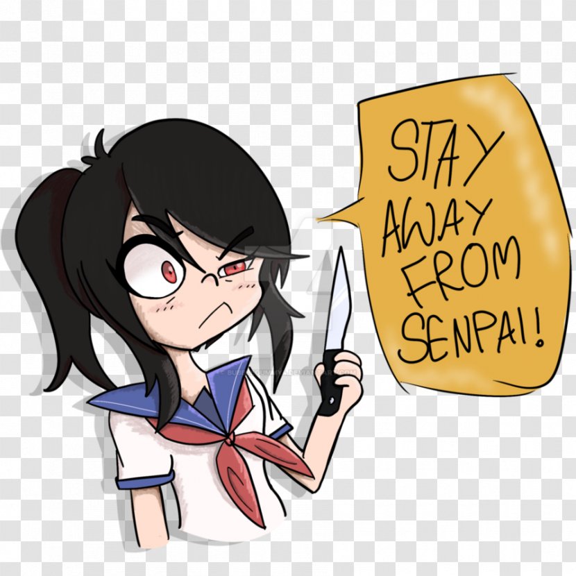 The Sims Yandere Simulator Video Game - Watercolor - Stay Away Transparent PNG