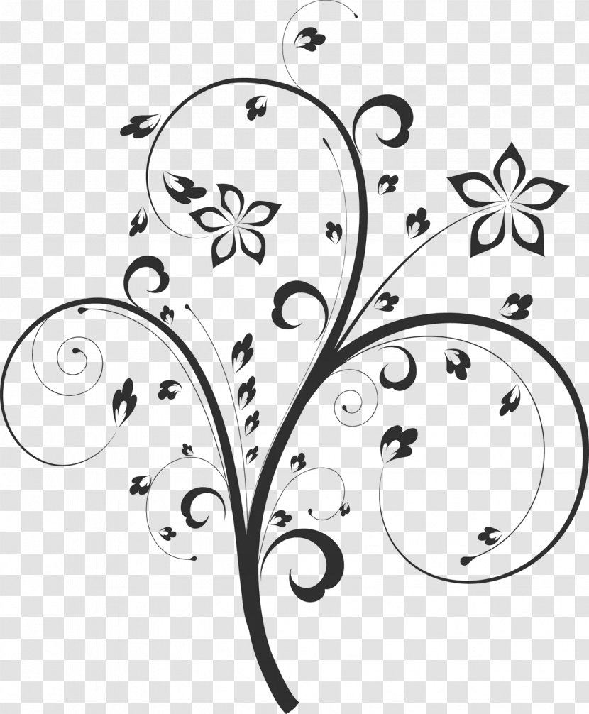 Floral Design Flower Black And White Monochrome Painting Drawing - Organism - Shades Transparent PNG