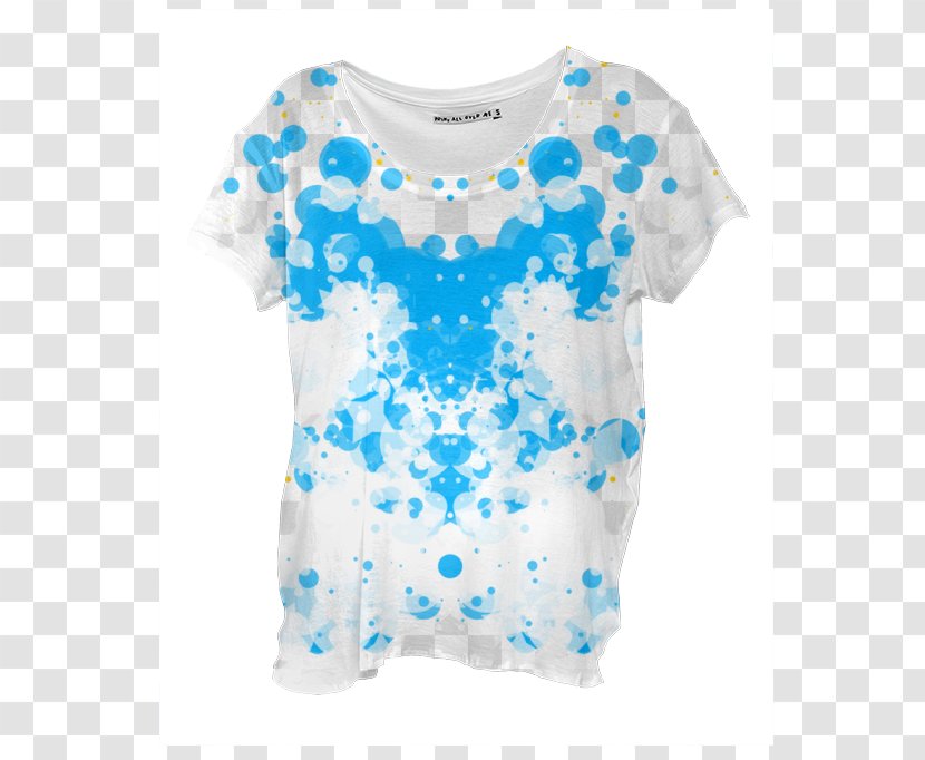 T-shirt Sleeve Neck Turquoise - Top Transparent PNG